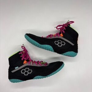 Rudis Alpha 2.0 Wrestling Shoes Womens 8.5 Mens 7 Pink Teal Selfish Black